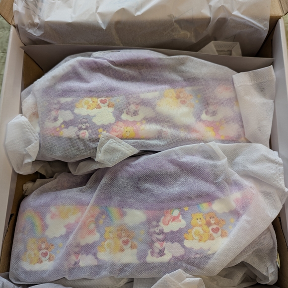 YRU Purple Fuzzy Sandals Qozii Slide Care Bears, Size 10, NWT - Picture 3 of 9